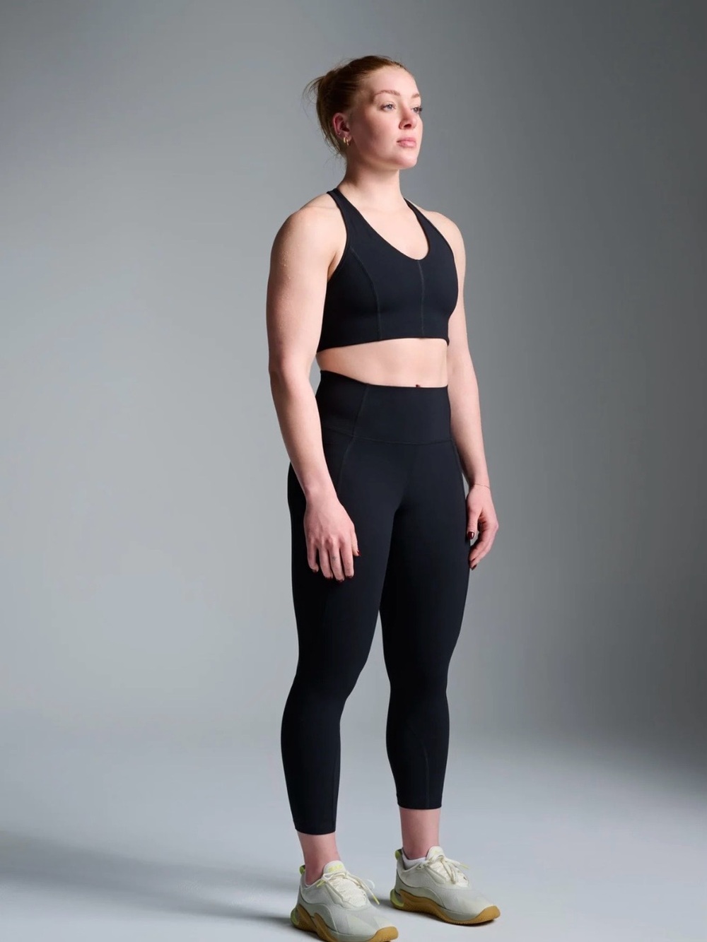 Mid-Rise Black Athletic Leggings - Women